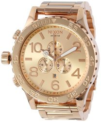 Nixon Men’s 51-30 Chrono Watch Rose Gold Tone Solid Stainless Steel
