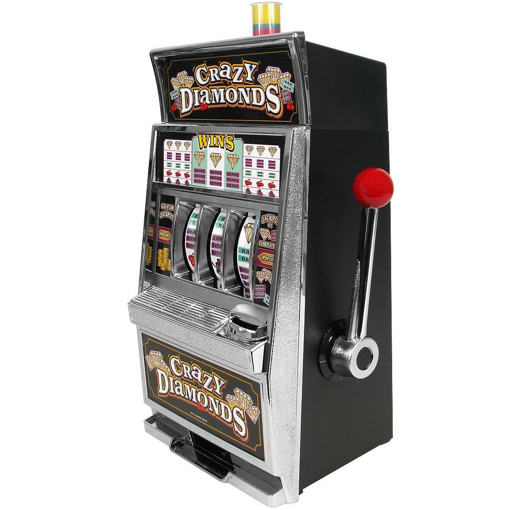 Trademark Global Crazy Diamonds Slot Machine Bank